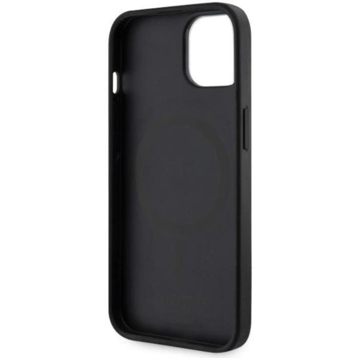 Guess - Guess iPhone 14 Plus Mobilskal MagSafe Printed Stripe Svart