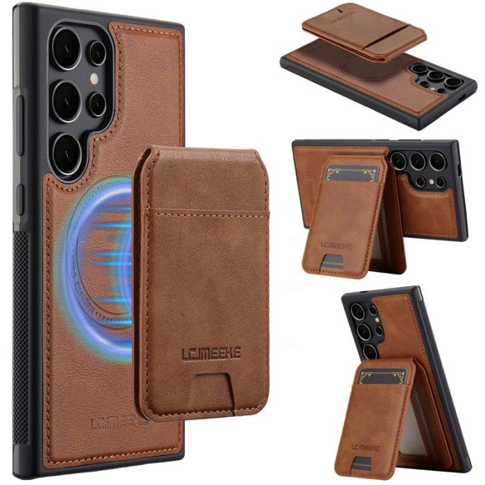LC.imeeke - LC.IMEEKE L3 Samsung Galaxy S24 Ultra Fodral - KonstLäder - Brun