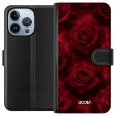 Gustaf - Pl&aring;nboksfodral till Apple iPhone 13 Pro med Crimson Rose