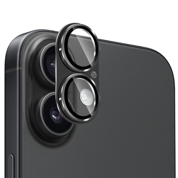 Hat Prince iPhone 17 Härdat Glas Kameralinsskydd AR Metal - Svart | 5468 | AlltMobil