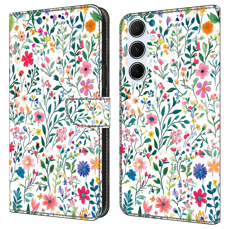 Galaxy A17 5G Plånboksfodral Pattern Printing - Small Flowerbed | 2353 | AlltMobil