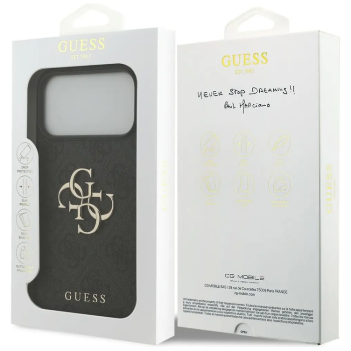 Guess - Guess Mobilskal för iPhone 18 Pro Max Big Logo - Svart