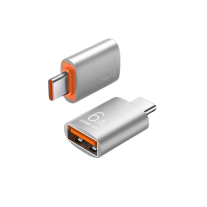 A-One Brand - Typ-C Hane till USB-A Hon Adapter - Silver