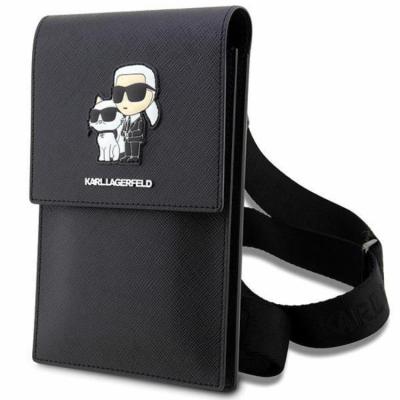 Karl Lagerfeld Halsbandsfodral Saffiano Karl & Choupette - Svart