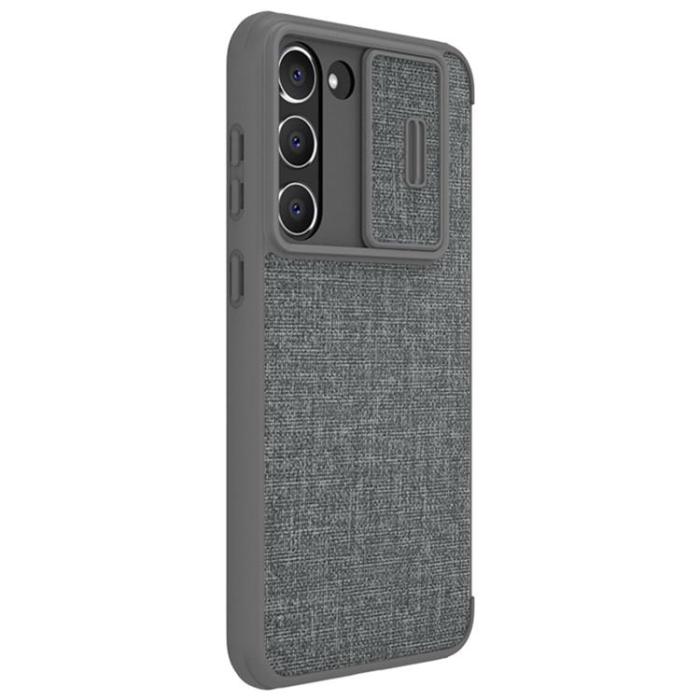 UTGATT1 - Nillkin Galaxy S23 Plånsboksfodral Qin Cloth Pro - Grå