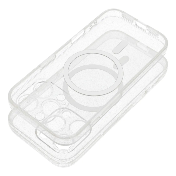 OEM - iPhone 16e Mobilskal Magsafe Clear - Transparent Glitter