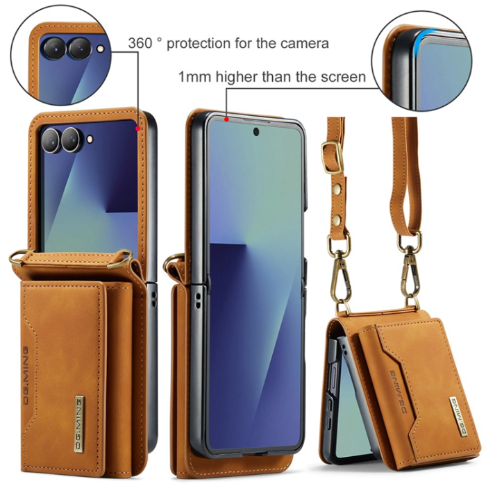 DG.MING - DG.MING Galaxy Z Flip 7 Mobilskal Detachable M2 - Brun
