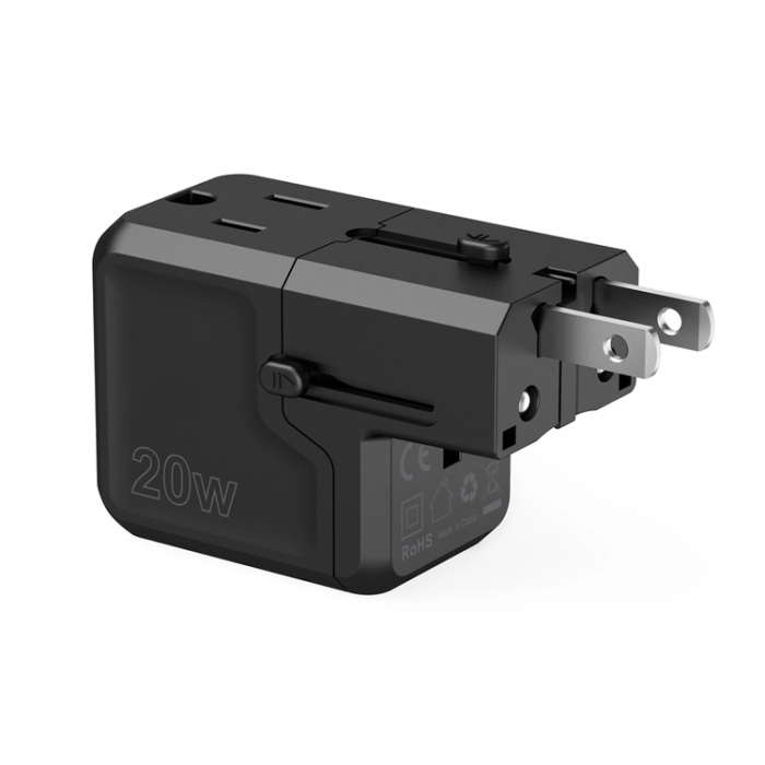 Choetech - Choetech USB-C USB-A PD 20W Reseladdare USA EU UK AU