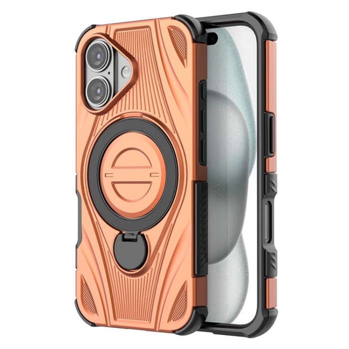 A-One Brand - iPhone 16 Mobilskal MagSafe Magnetic Kickstand - Orange