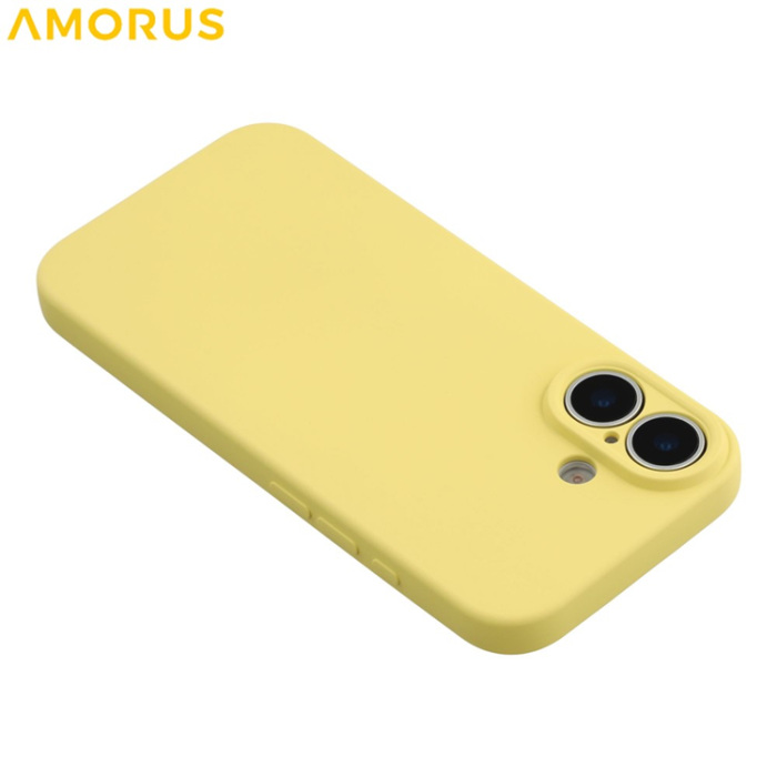 Amorus - AMORUS iPhone 17 Mobilskal Precise Cutouts TPU Fiber - Gul
