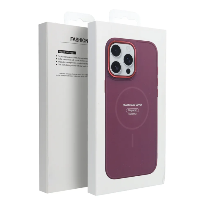A-One Brand - Galaxy S25 Ultra Mobilskal Magsafe Frame - Magenta