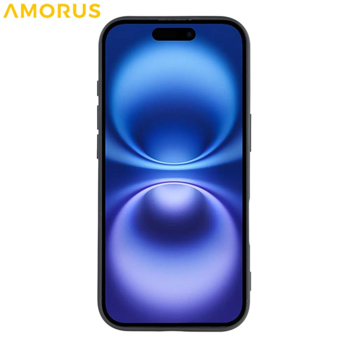 Amorus - AMORUS iPhone 17 Mobilskal Precise Cutouts TPU Fiber - Svart