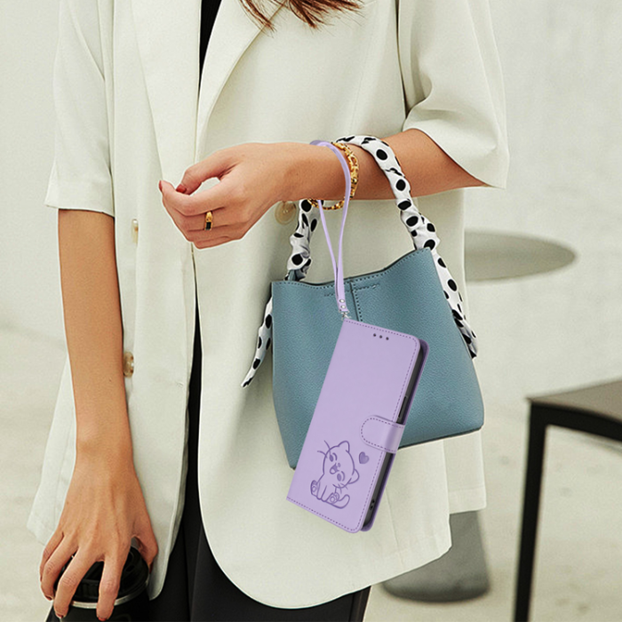 A-One Brand - OnePlus 15 Konstläder Plånboksfodral Love Cat Pattern Imprint