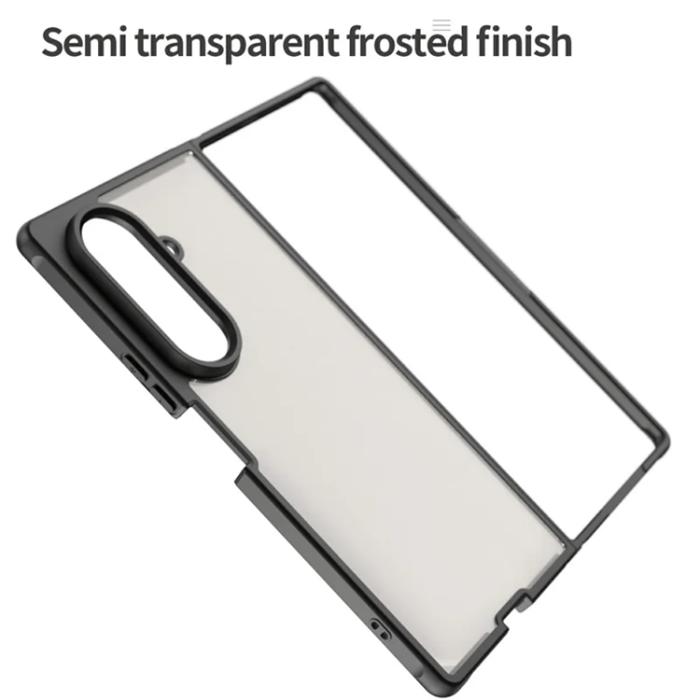A-One Brand - Galaxy Z Fold 7 5G Mobilskal Frosted Translucent - Svart