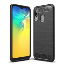 OEM - Galaxy A20e Skal Forcell Carbon Mjukplast - Svart