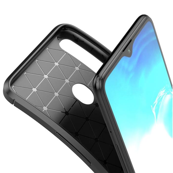 OEM - Galaxy A20e Skal Forcell Carbon Mjukplast - Svart