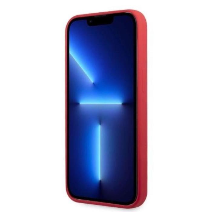 KARL LAGERFELD - Karl Lagerfeld iPhone 13 Pro Skal Silicone Plaque - Röd