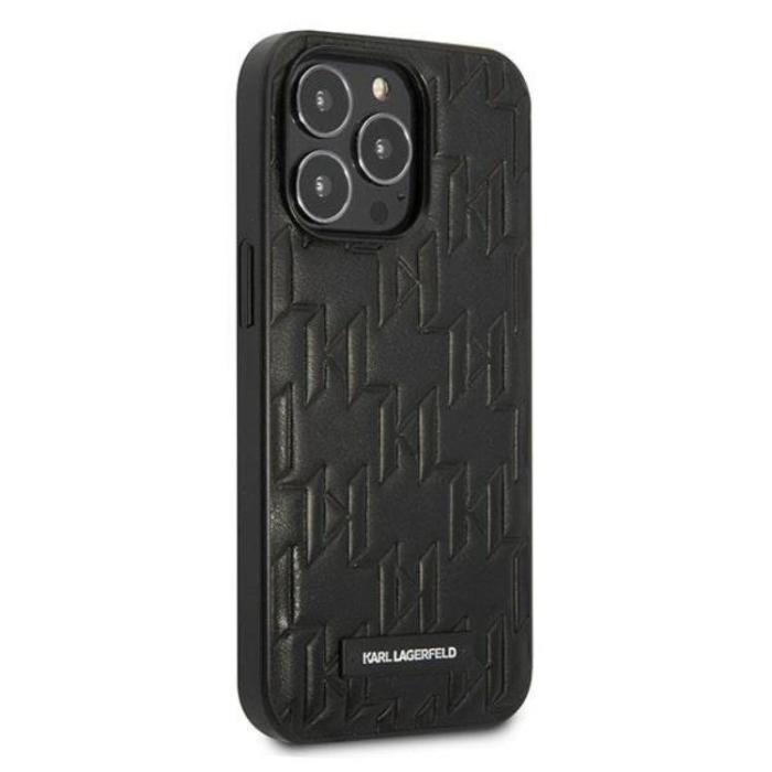 KARL LAGERFELD - Karl Lagerfeld iPhone 13 Pro Skal Monogram Plaque - Svart