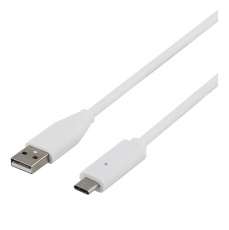 UTGATT5 - DELTACO USB 2.0 kabel, Typ C - Typ A ha, 0,5m, vit