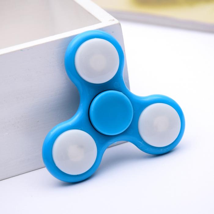 UTGATT5 - Fidget Tri-Spinner med LED Lampor - Blå