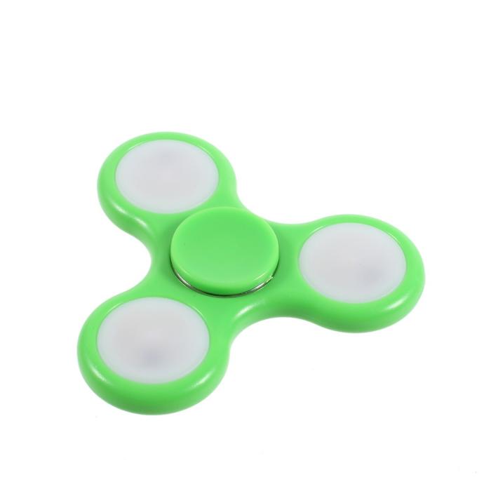 UTGATT5 - Fidget Tri-Spinner med LED Lampor - Grön
