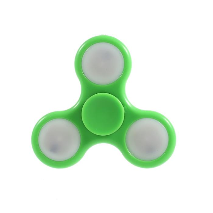 UTGATT5 - Fidget Tri-Spinner med LED Lampor - Grön