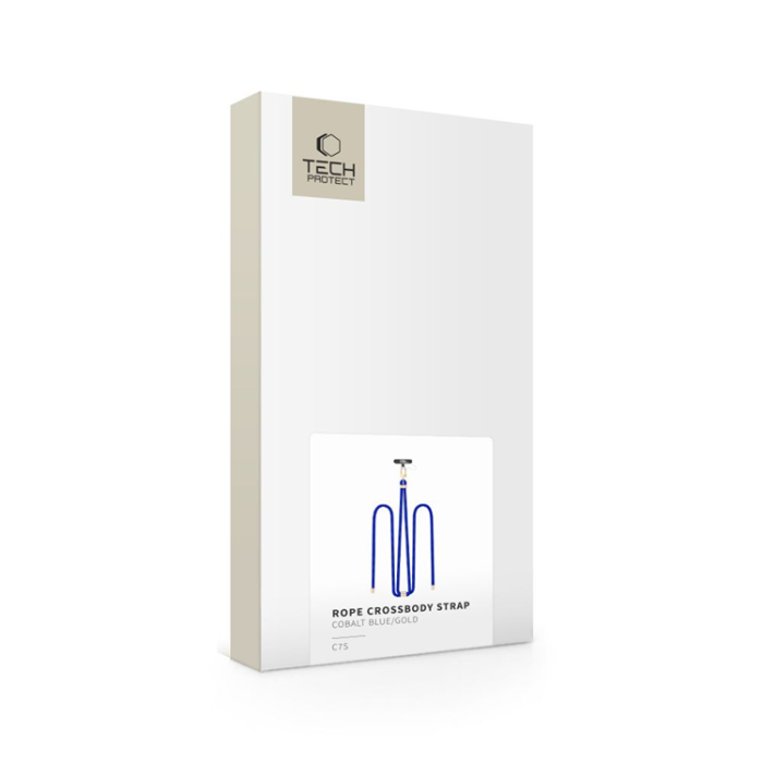 Tech-Protect - Tech-Protect Mobilrem Crossbody C7S - Cobalt Blå/Guld