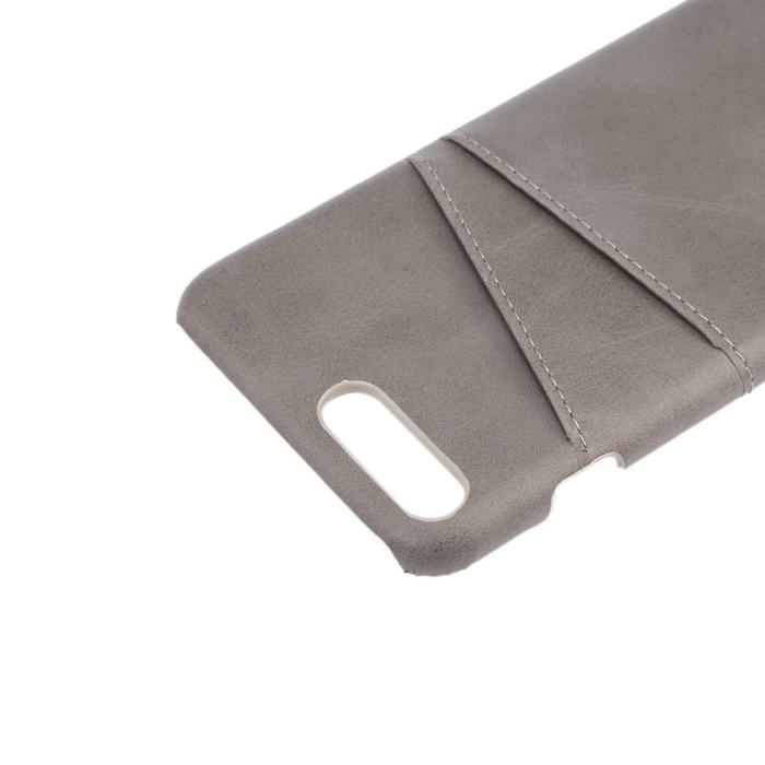 OEM - Super Mobilskal med kortplatser till iPhone 7 Plus - Grå