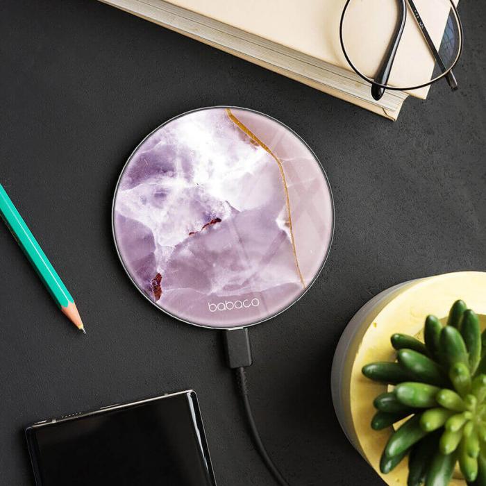 UTGATT5 - Babaco TrÃ¥dlÃ¶s laddare 10W Premiumglas Abstract 009