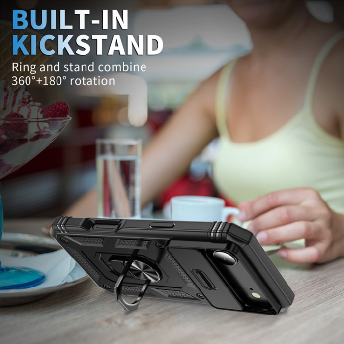 A-One Brand - iPhone Air Mobilskal Slide Camshield Kickstand - Svart