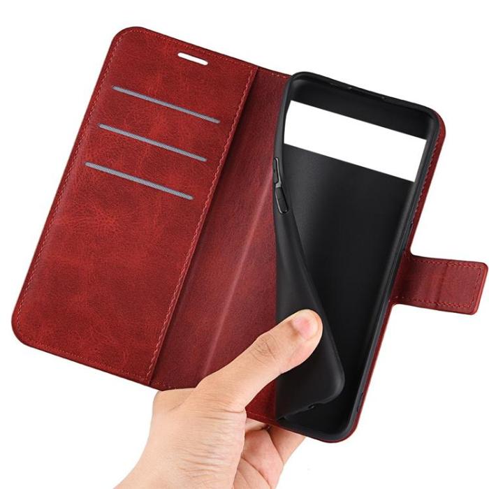 A-One Brand - Google Pixel 6a Plånboksfodral Magnetic Folio Flip - Röd