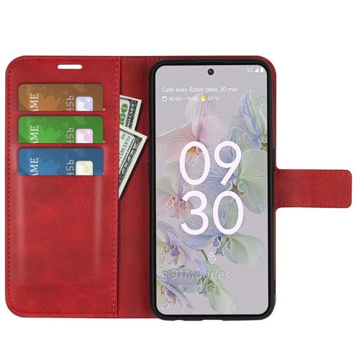 A-One Brand - Google Pixel 6a Plånboksfodral Magnetic Folio Flip - Röd