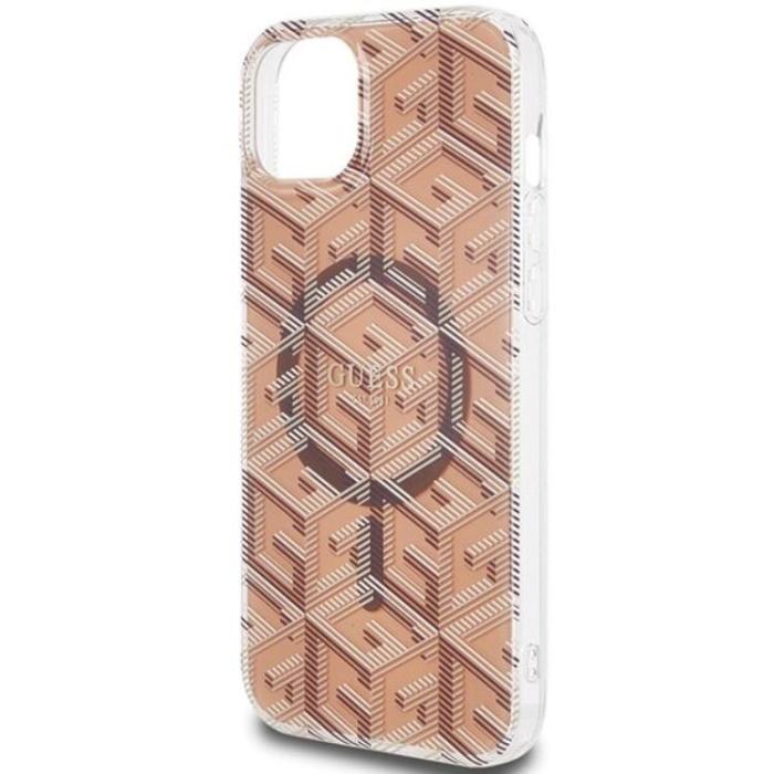 Guess - Guess iPhone 15/14/13 Mobilskal Magsafe IML GCube - Brun