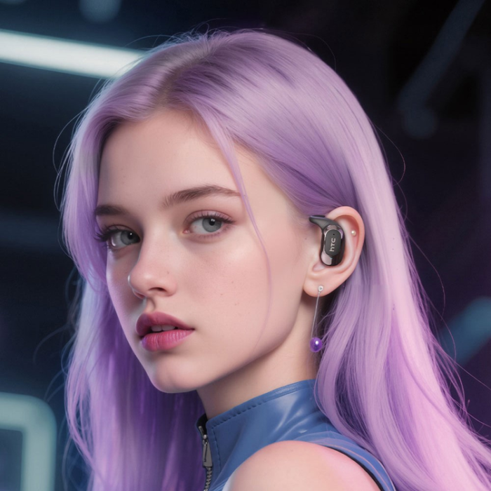 HTC - HTC OWS Trådlösa Bluetooth 6.0 Sports Hörlurar Gaming NE17 - Svart