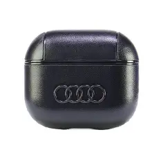 Audi - Audi AirPods 3 Skal L&auml;der Big Logo - Svart