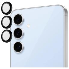 PanzerGlass - PanzerGlass Galaxy S24 FE Kameralinsskydd H&auml;rdat Glas Hoops - Svart