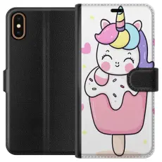 Gustaf - Pl&aring;nboksfodral till Apple iPhone X med Glad enh&ouml;rning