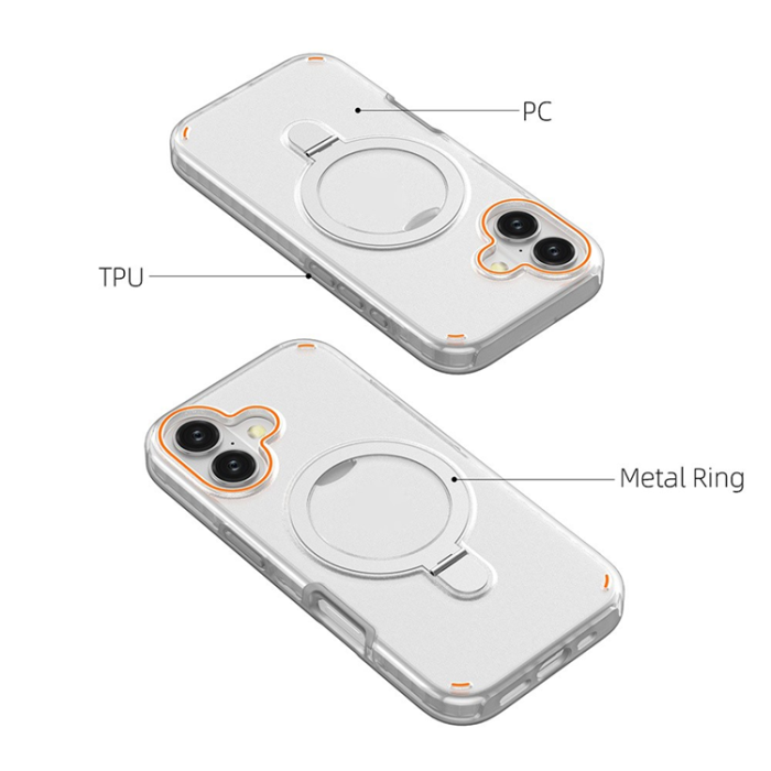 A-One Brand - iPhone 17 Mobiskal MagSafe Med Kickstand TPU + PC - Mintgrön