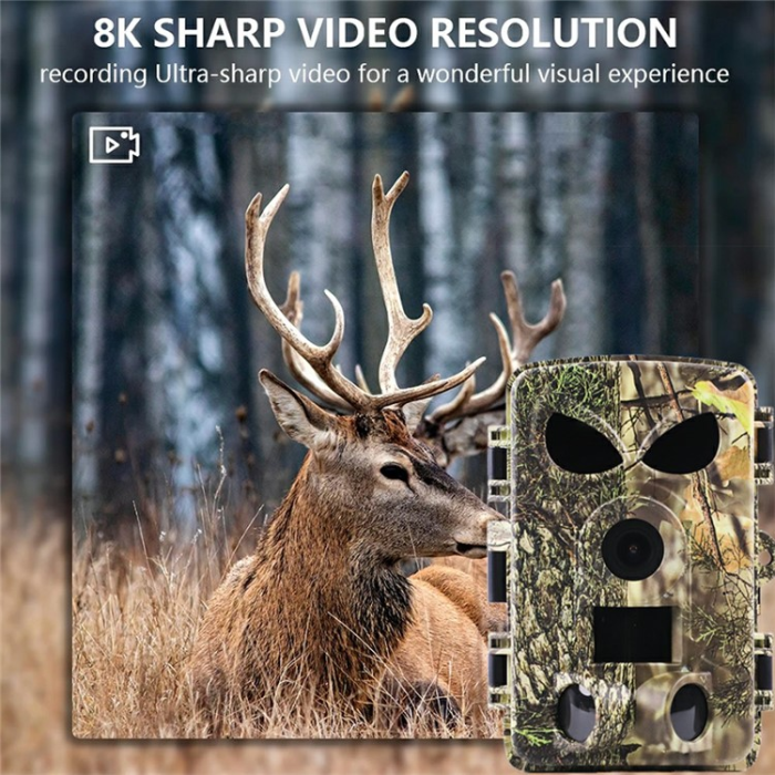 OEM - WiFi Trail Jaktkamera 8K 60MP Ultra HD Nattseende PR8000