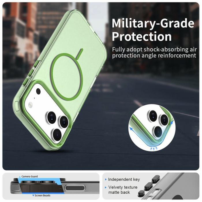 A-One Brand - iPhone 17 Pro Mobilskal MagSafe Candy Color - Grön