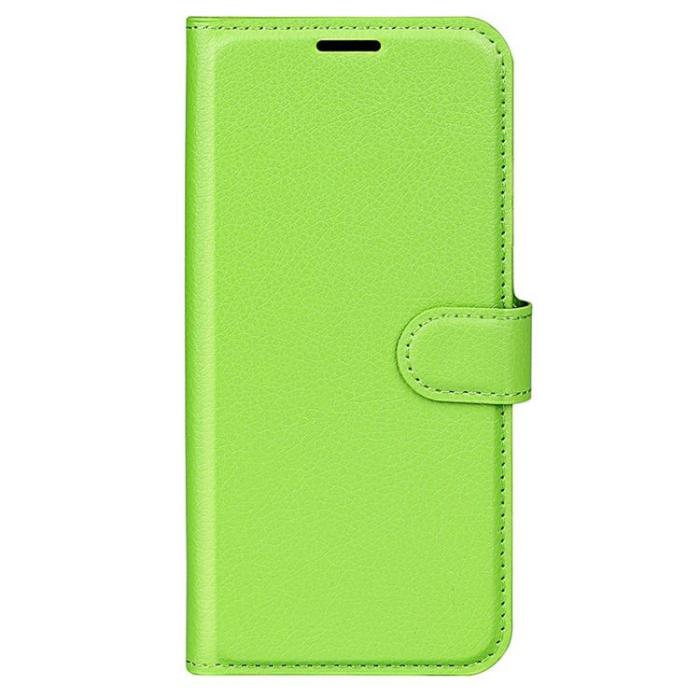 OEM - Litchi Flip iPhone 14 Plånboksfodral - Grön
