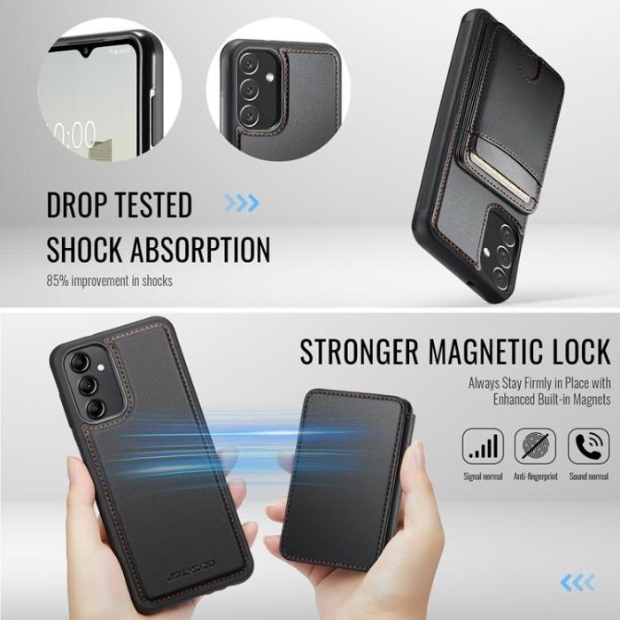 OEM - JEEHOOD Samsung Galaxy A34 5G Mobilskal KonstLäder - Svart