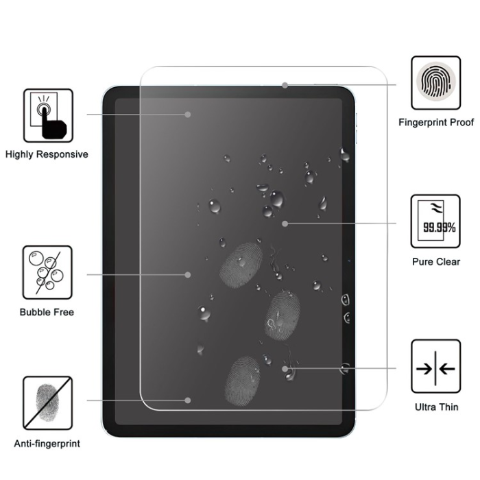 A-One Brand - iPad 10.2 (2019/2020/2021) Härdat Glas Skärmskydd - Clear