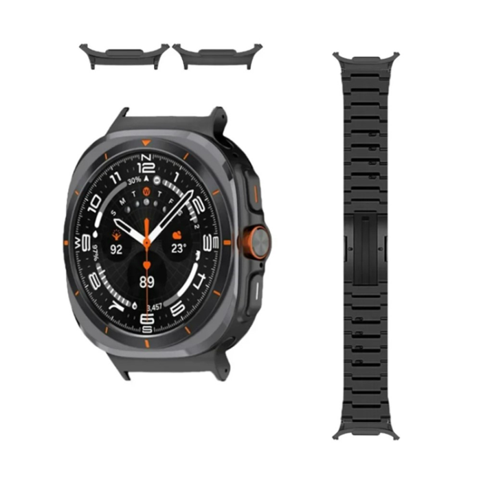 A-One Brand - Galaxy Watch Ultra 47mm Armband Titanium Sliding Buckle - Grå