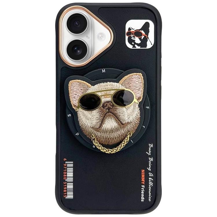 Nimmy iPhone 16 Mobilskal MagSafe Glasses Cool Dog - Svart | 2353 | AlltMobil