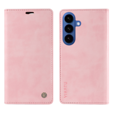 YIKATU - YIKATU Galaxy S26/S26 Pro Plånboksfodral Litchi Läder - Rosa