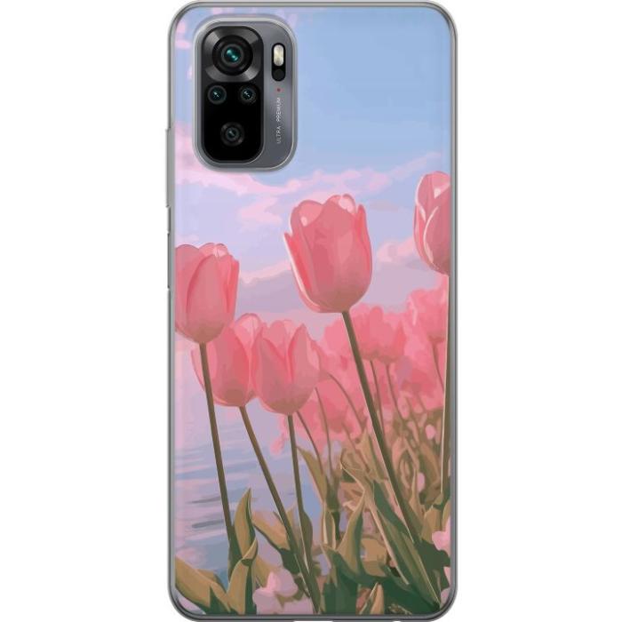 iSecrets - Mobilskal till Xiaomi Redmi Note 10S med Rosa Tulpaner