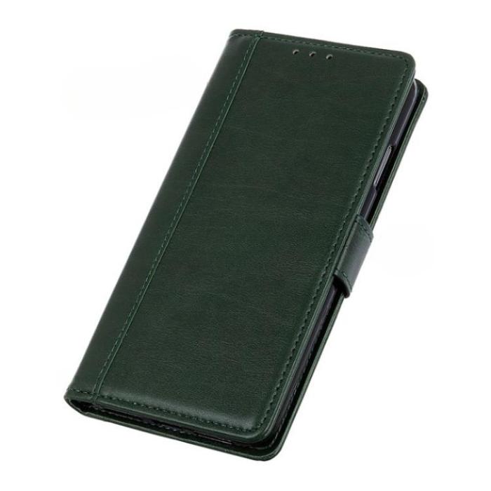 A-One Brand - Google Pixel 6a Plånboksfodral PU-Läder Folio Flip - Grön