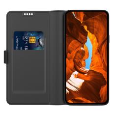 OEM - Mobilskal till Samsung Galaxy A37 Plast St&ouml;ts&auml;ker Med Kortfack - Svart