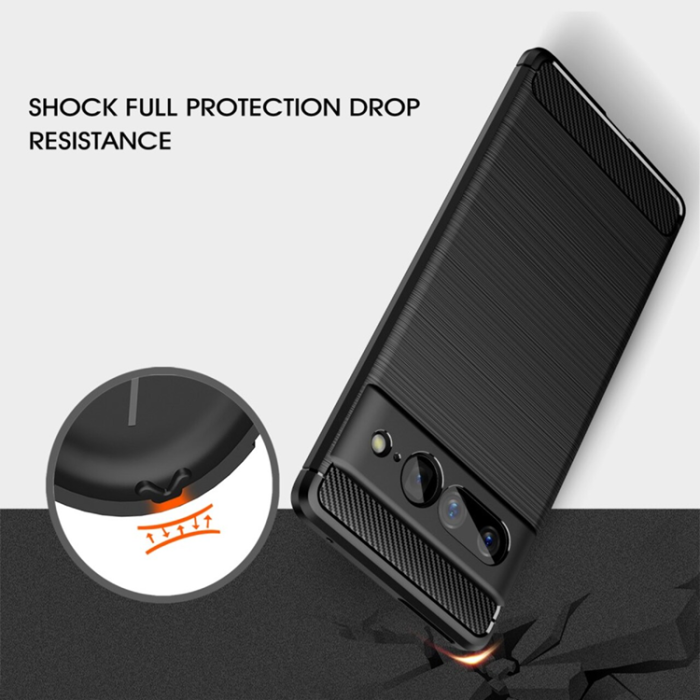 A-One Brand - Google Pixel 7 Pro Skal Carbon Fiber Texture - Svart
